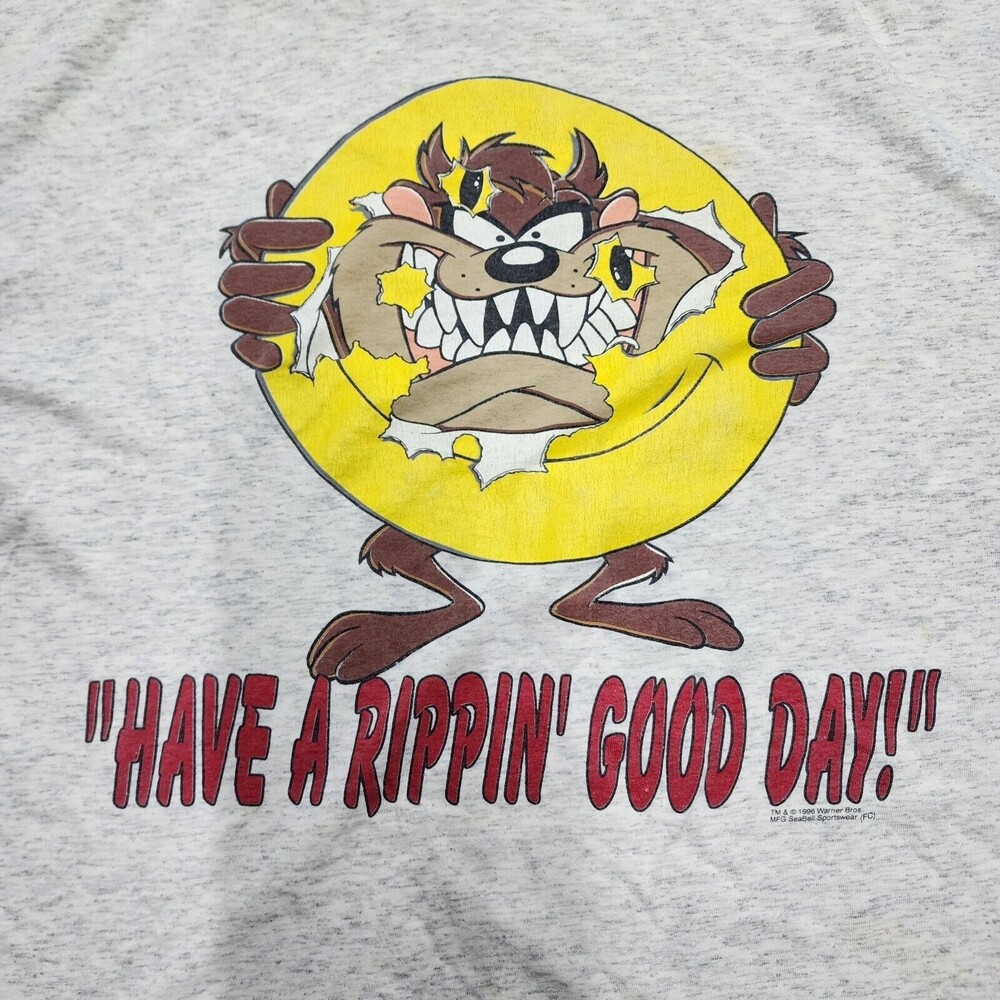 Vintage 1996 TAZ Tshirt Looney Tunes "Have A Rippin' Good Day!" Size XL - Picture 2 of 15
